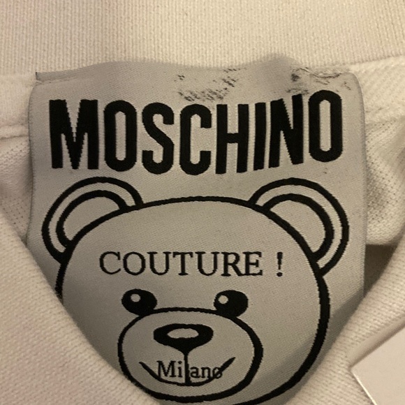 NWT Moschino Couture White Polo with Bear Embroidery - Picture 3 of 9